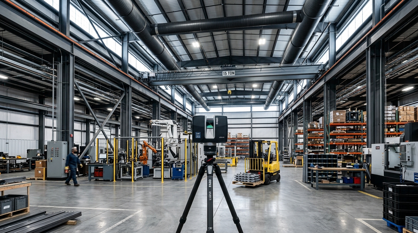 Industrial Manufacturing Facility - Scan to BIM Revit LOD 350