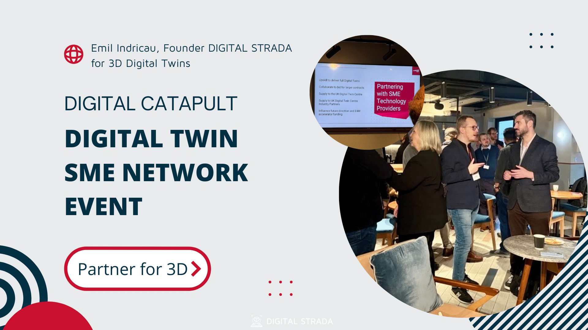 Founder of Digital Strada was glad to have joined Digital Catapult’s Digital Twin SME Network Event at Glandore Belfast