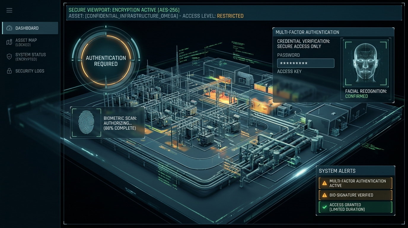 Confidential 3D Viewport Access Control: Securing Sensitive Infrastructure & Government Reality Capture Data