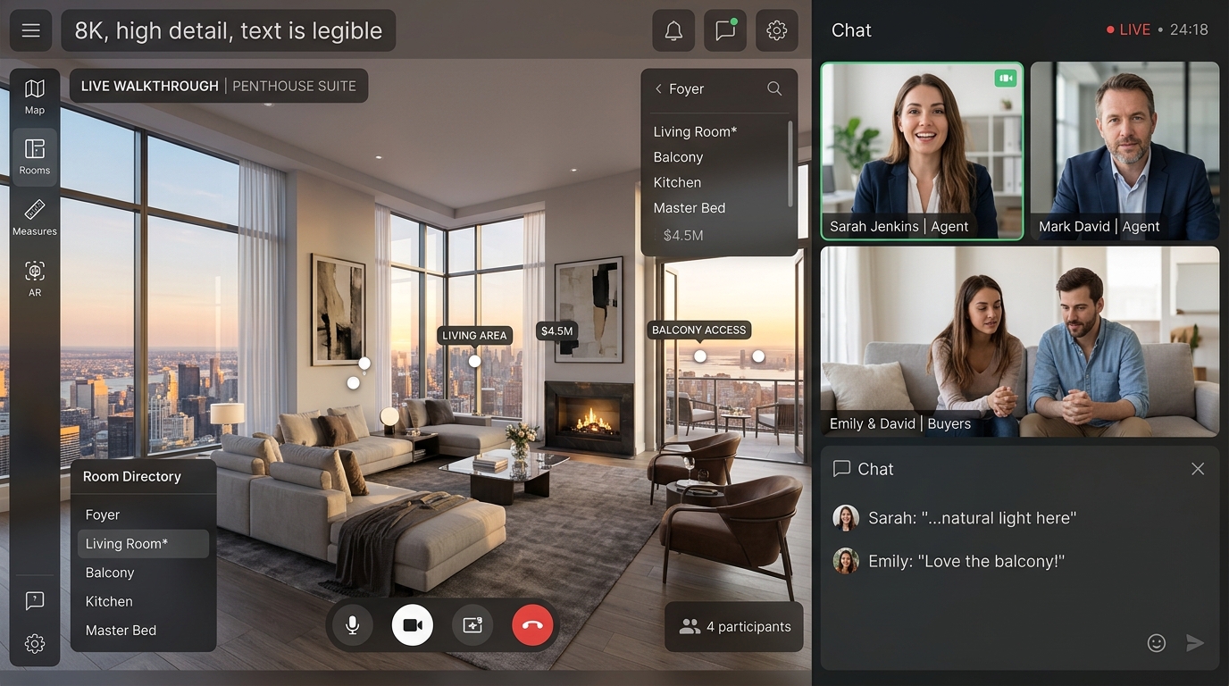 Multi-User Live Video Guided Tours: Accelerating Remote Property & Hospitality Venue Sales