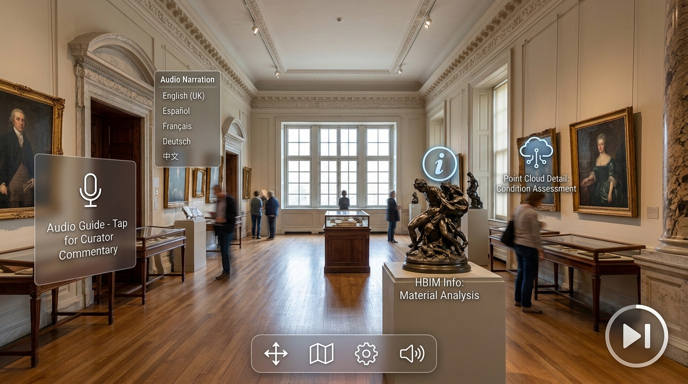 Spatial Audio & 3D Sound Localization: Enhancing Immersive Virtual Showrooms & Cultural Exhibits